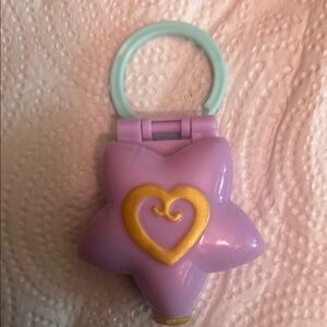 Purple Star-Shaped Doll Accessory with Gold Heart